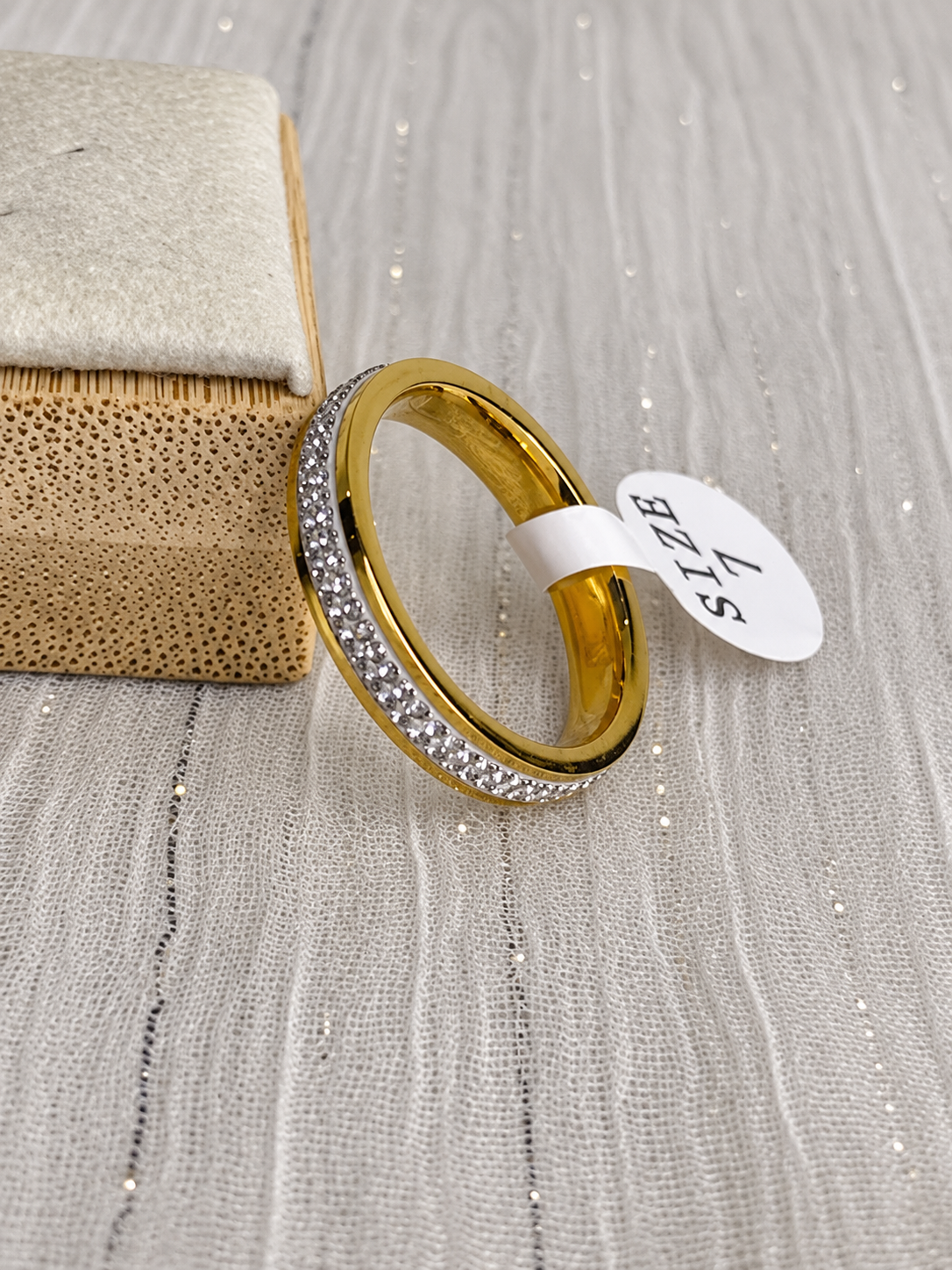 Aurelia Pavé Gold Band Ring