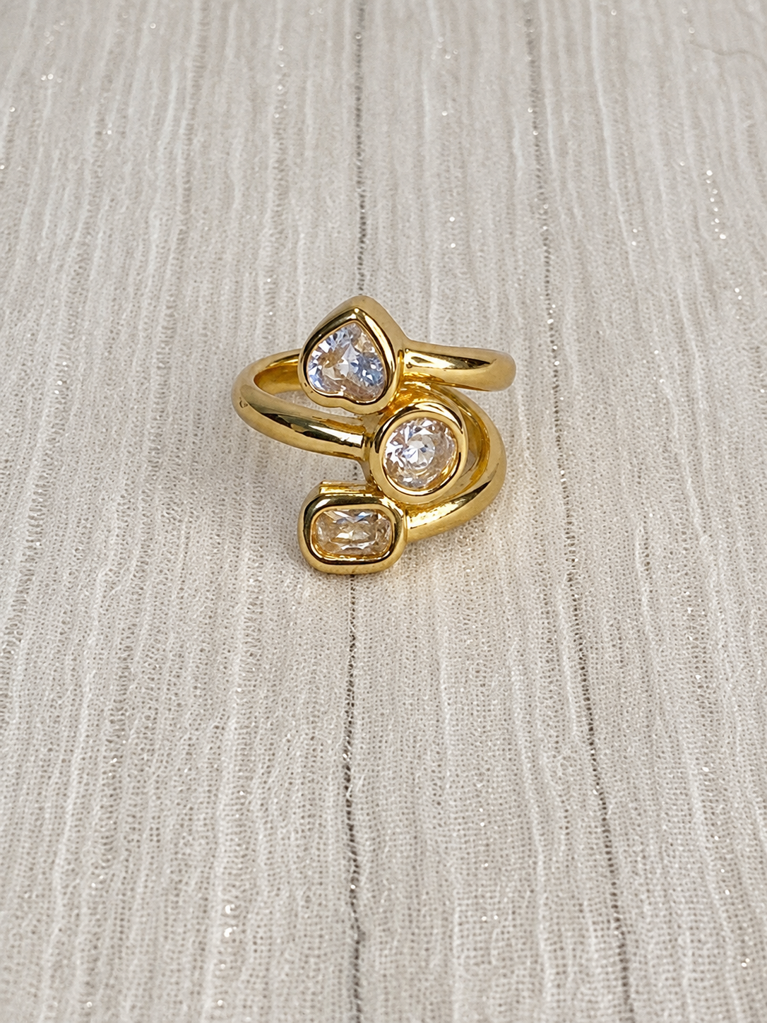 Celeste Triple Stone Ring