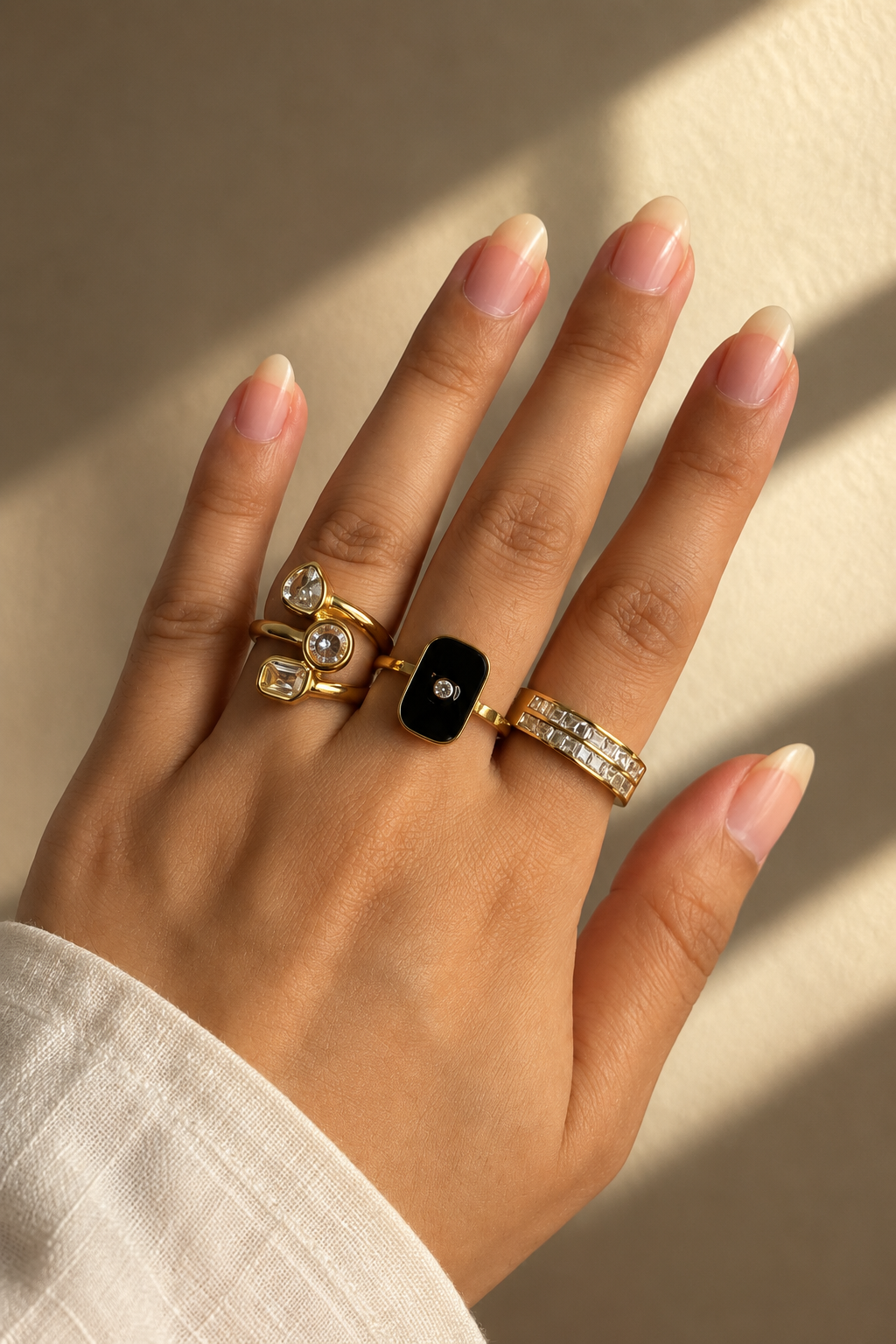 Celeste Triple Stone Ring
