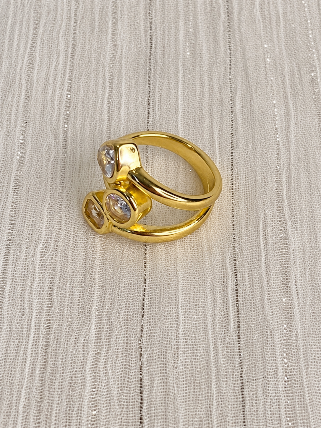 Celeste Triple Stone Ring - Image 2