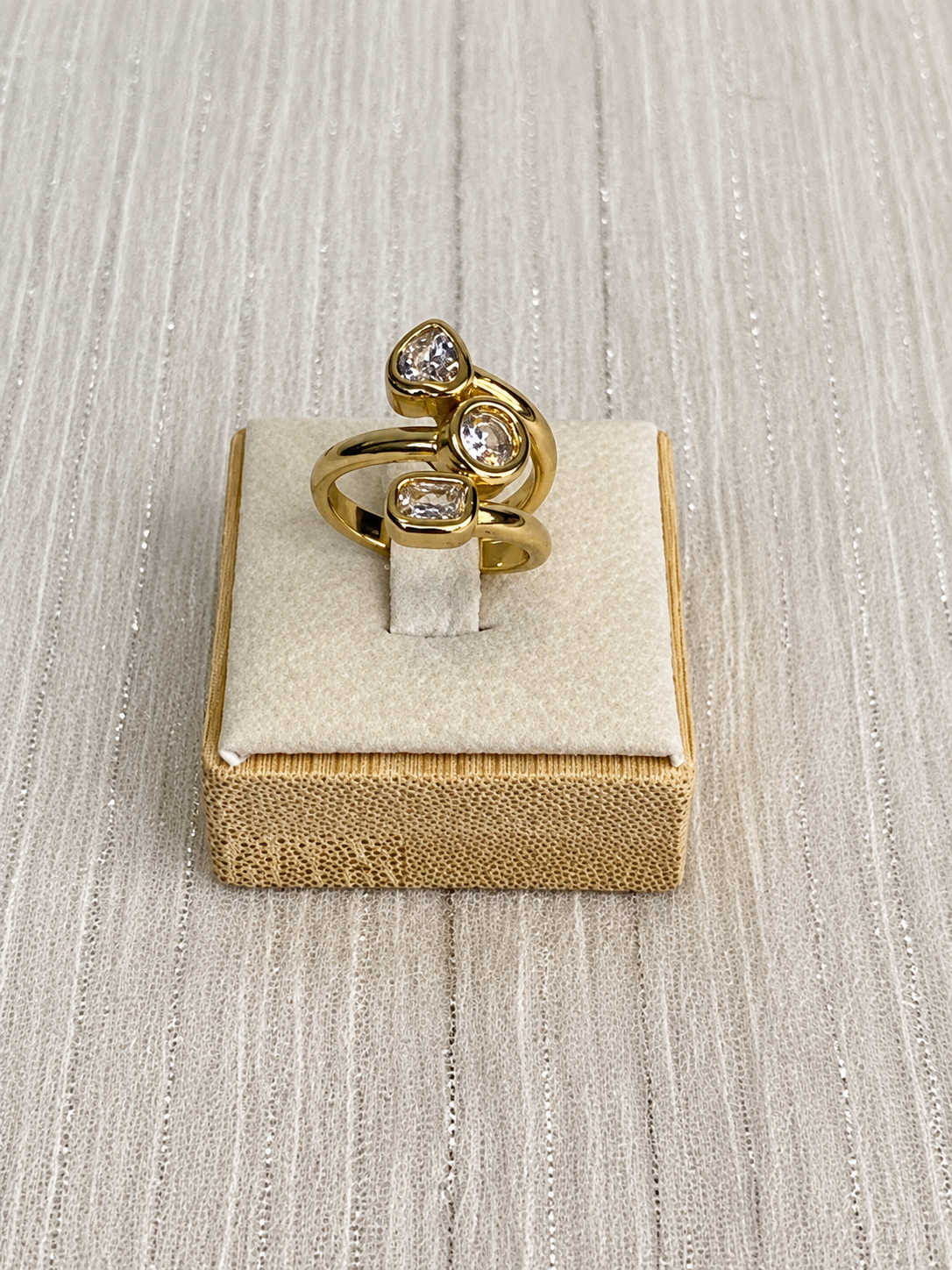 Celeste Triple Stone Ring - Image 3