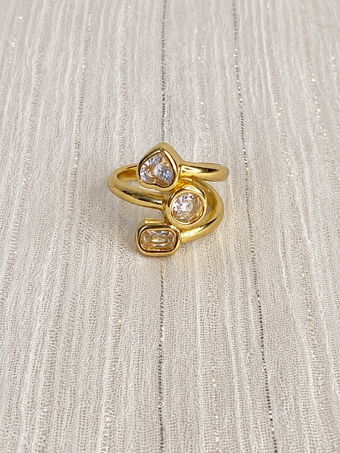 Celeste Triple Stone Ring - Image 4