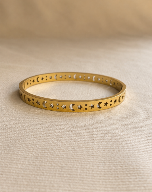 Celestial Star & Moon Bangle