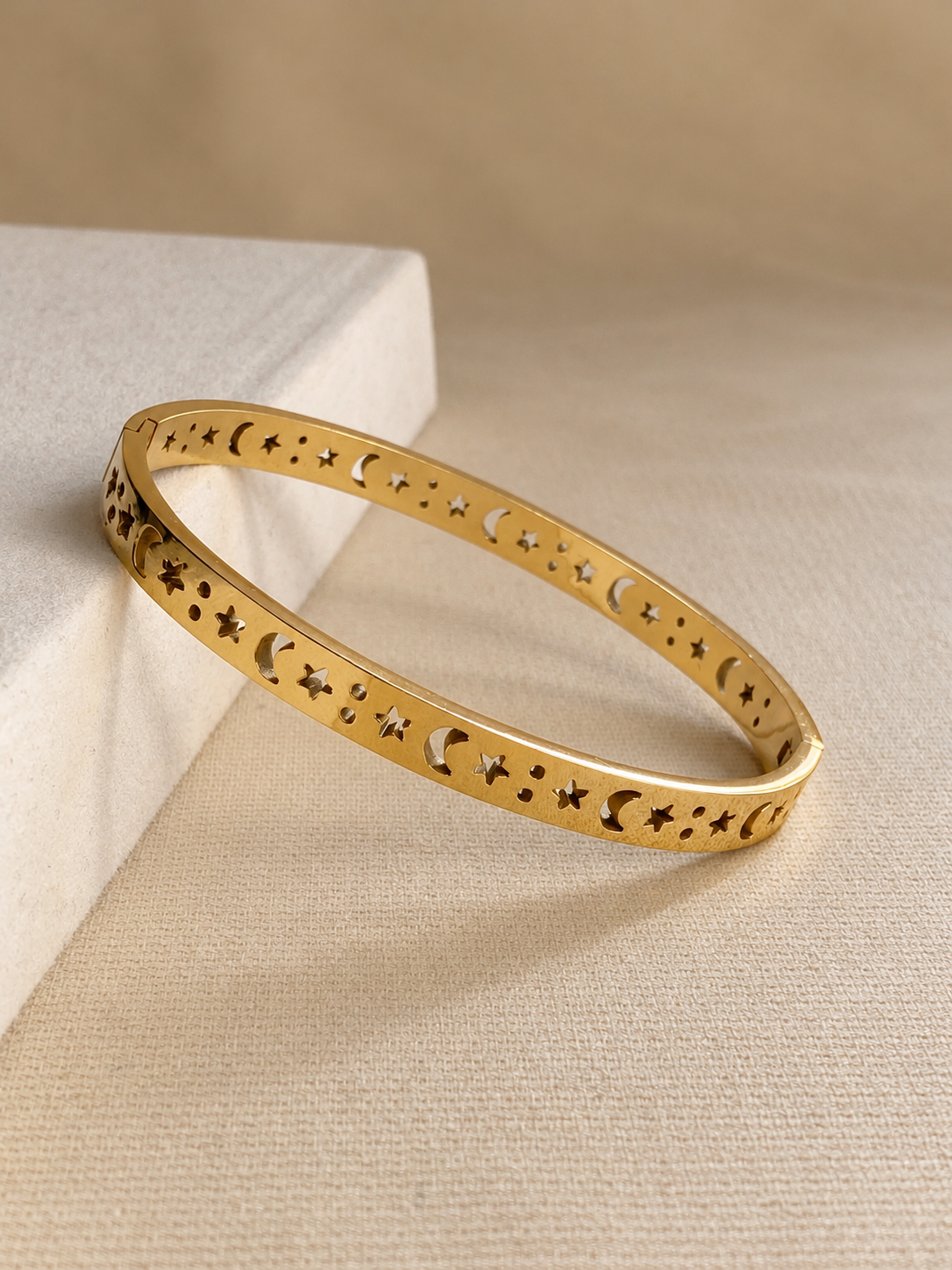 Celestial Star & Moon Bangle