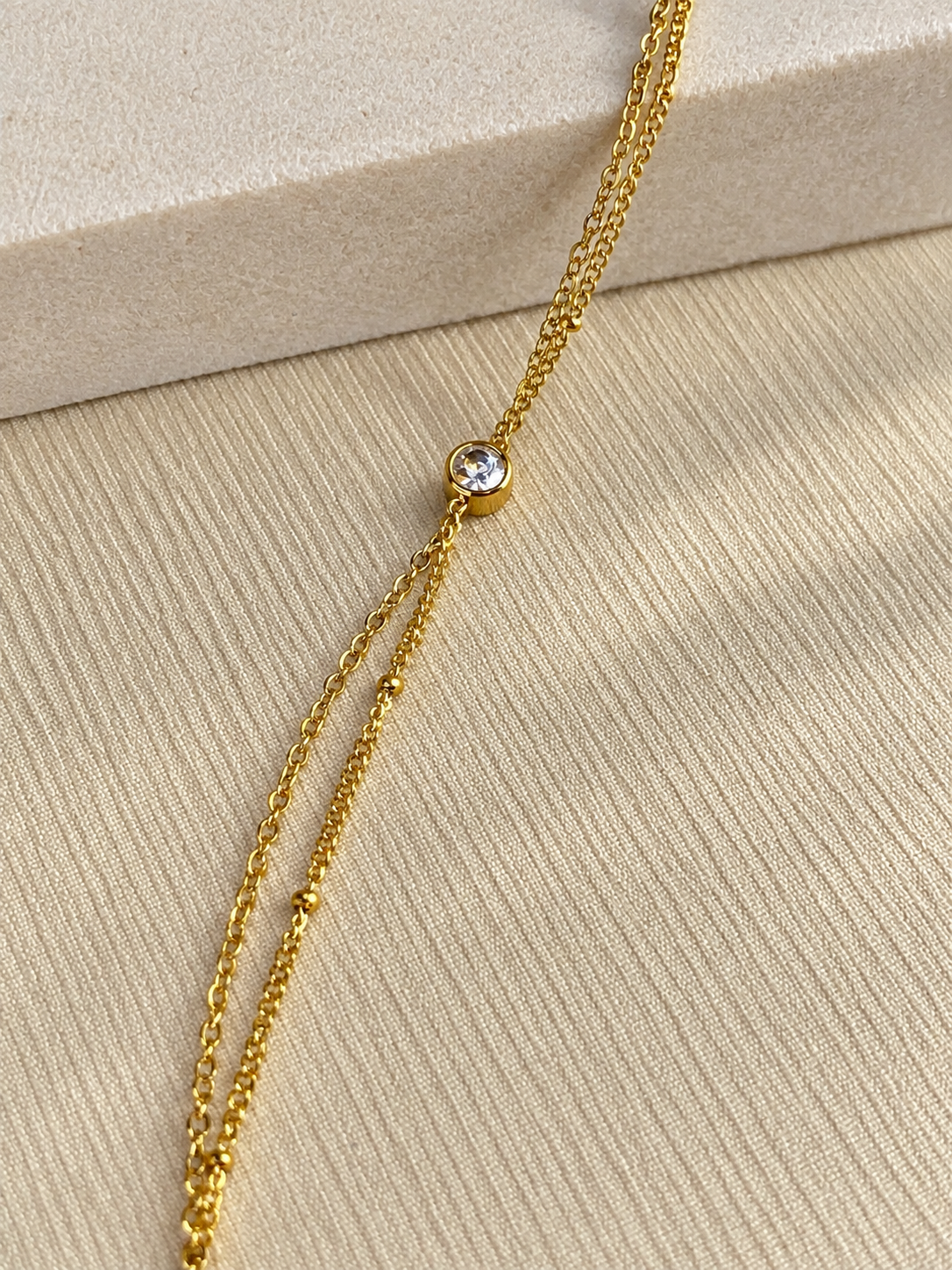 Crystal Double-Chain Bracelet - Image 2