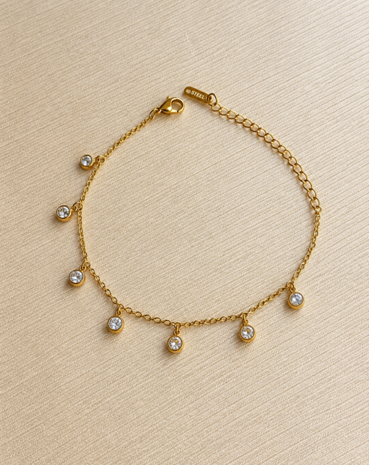 Crystal Drop Chain Bracelet