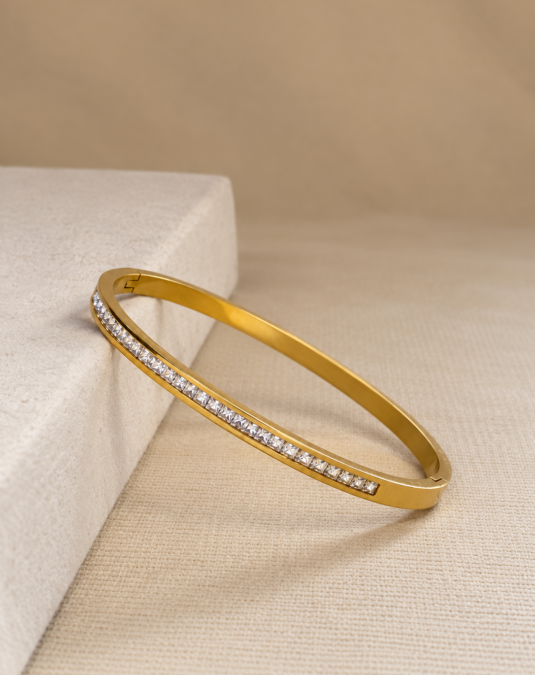 Pavé Crystal Line Bangle