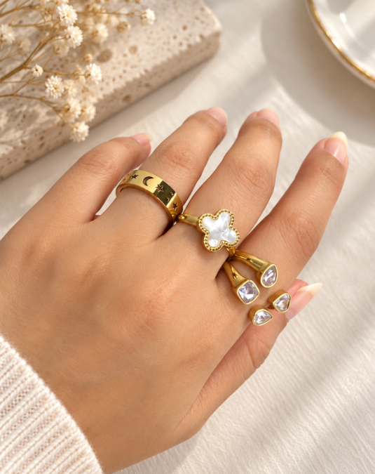 Quad Stone Open Ring