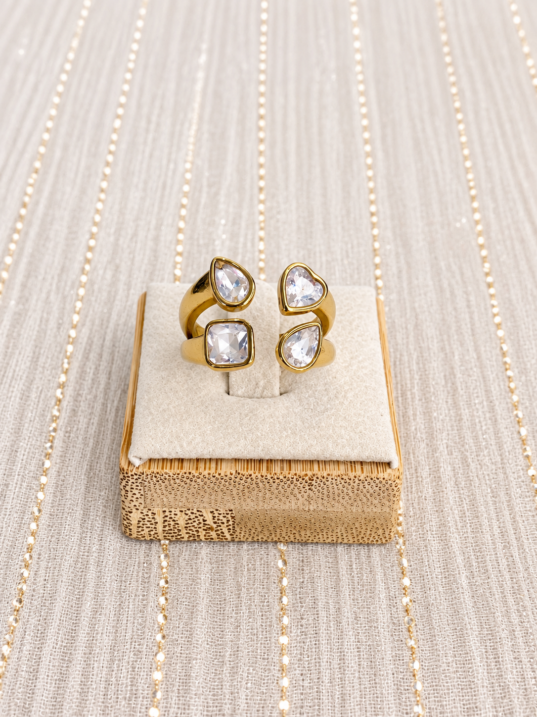 Quad Stone Open Ring - Image 2