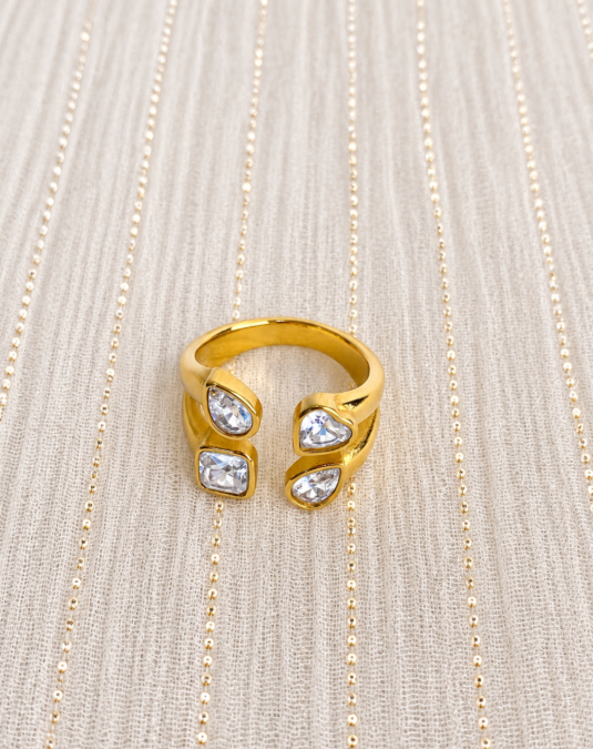 Quad Stone Open Ring