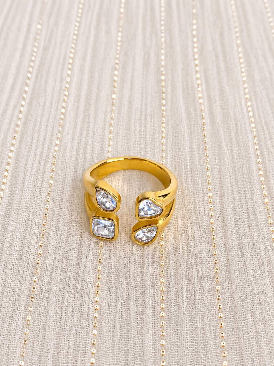Quad Stone Open Ring