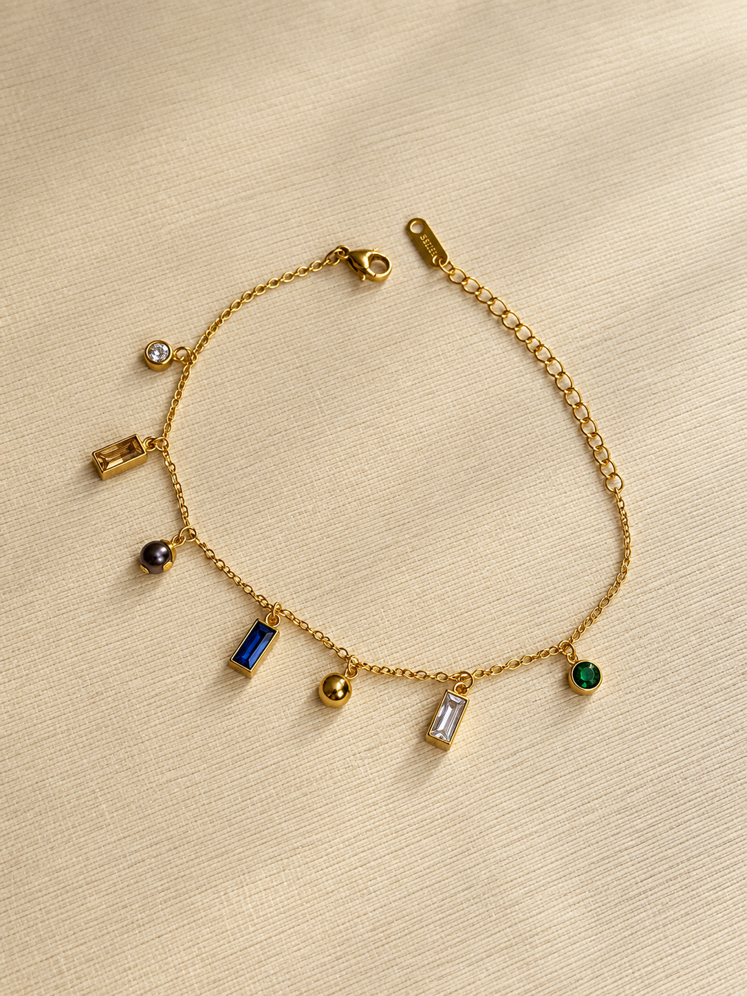 Rainbow Charm Crystal Bracelet - Image 1
